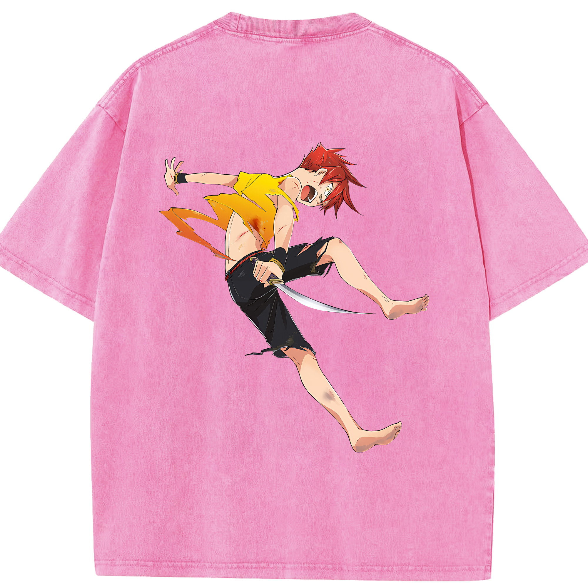 （画像用） 刀剣乱舞 Touken Ranbu 綿100% ヴィンテージ風 半袖Tシャツ（背面プリント）